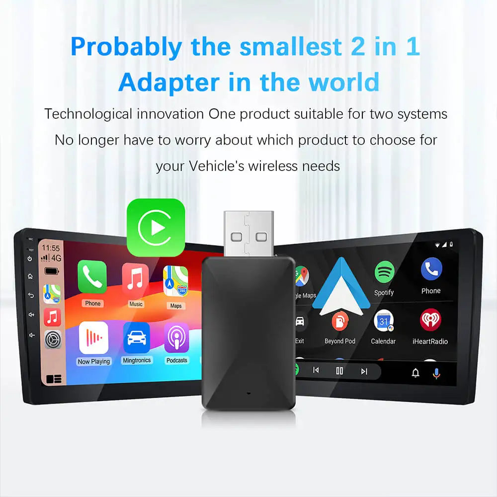 Wireless CarPlay & Android Auto Adapter – Smart Mini Box for Fast Connection