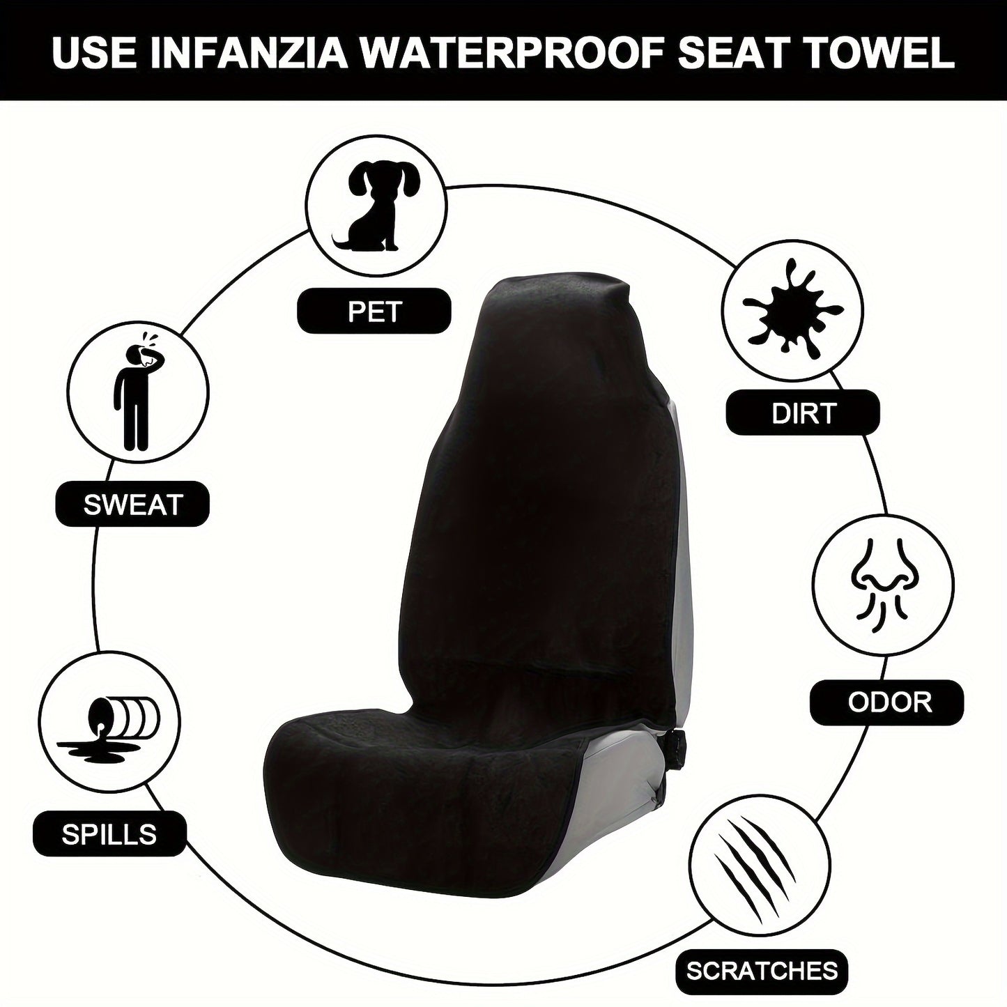 Waterproof Sweat Car Seat hoodie | Conquer Your Adventures, Protect Your Car
