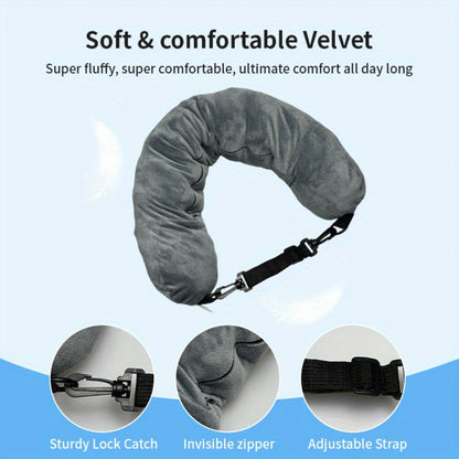 2-in-1 Neck Pillow with Hidden Storage | Refillable & Space-Saving Travel Essential