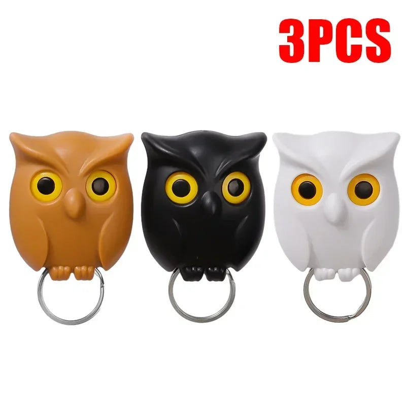 Magnetic Owl Key Holder – Self-Adhesive Wall Hook