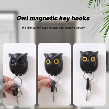 Magnetic Owl Key Holder – Self-Adhesive Wall Hook
