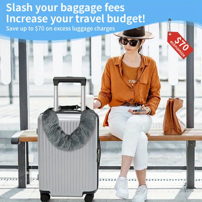 2-in-1 Neck Pillow with Hidden Storage | Refillable & Space-Saving Travel Essential