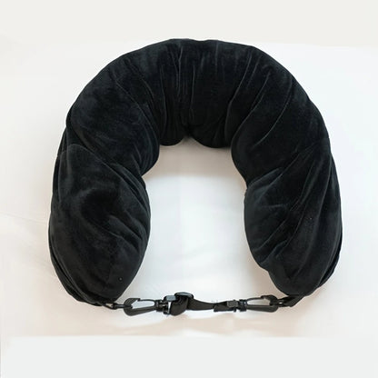 2-in-1 Neck Pillow with Hidden Storage | Refillable & Space-Saving Travel Essential