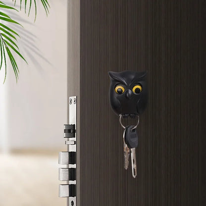 Magnetic Owl Key Holder – Self-Adhesive Wall Hook