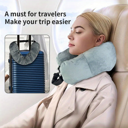 2-in-1 Neck Pillow with Hidden Storage | Refillable & Space-Saving Travel Essential