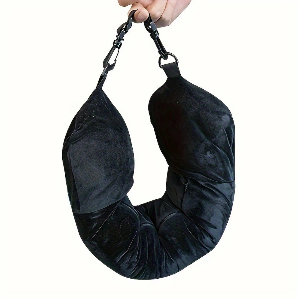 2-in-1 Neck Pillow with Hidden Storage | Refillable & Space-Saving Travel Essential