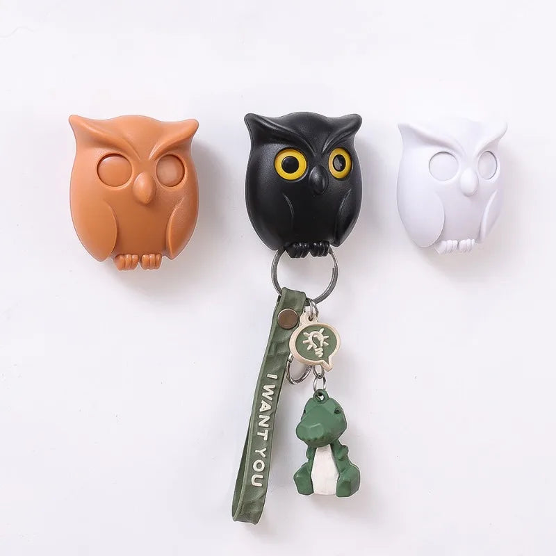 Magnetic Owl Key Holder – Self-Adhesive Wall Hook