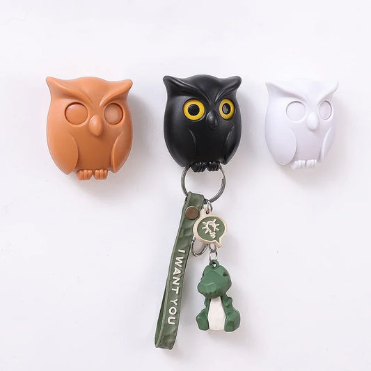 Magnetic Owl Key Holder – Self-Adhesive Wall Hook